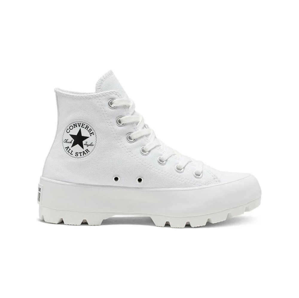 Converse White High-Top All Star Lug Sole Sneakers